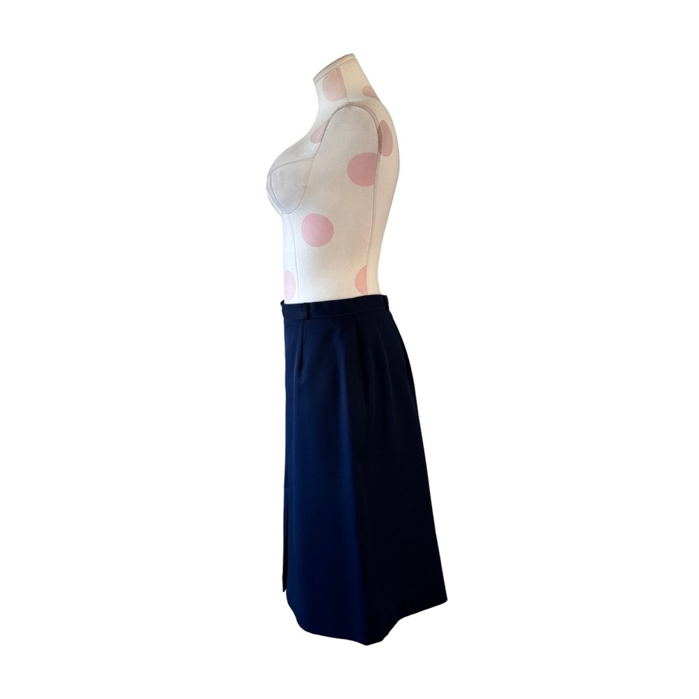 Vintage Navy Pencil Midi Skirt - Picture 6 of 7